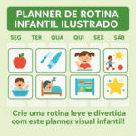 Planner de Rotina Infantil Ilustrado